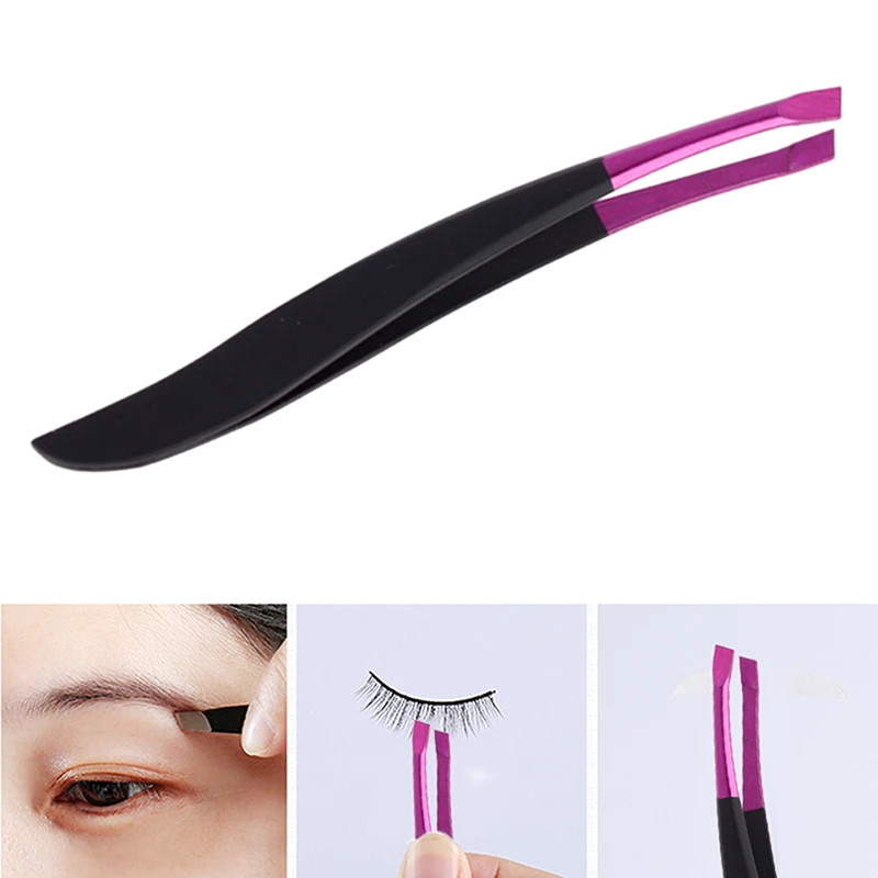 

1Pc Professional Stainless Steel Hair Removal Eye Brow Eyebrow Tweezers Clip Purple Women Beauty Makeup Tools