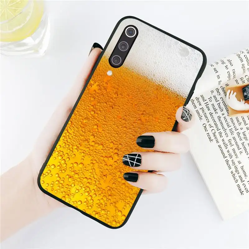 

Summer beer Yellow drink Phone Case For Xiaomi Redmi note 7 8 9 t k30 max3 9 s 10 pro lite Luxury brand shell funda coque