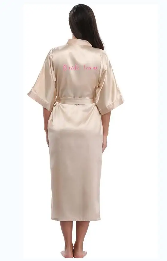 Пикантный бордовый Повседневный женский халат Свадебный летняя Пижама с рукавом