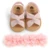 Летние сандалии для новорожденных девочек + повязка на голову, мягкая подошва, обувь на плоской подошве, нескользящая однотонная обувь для малышей - изображение