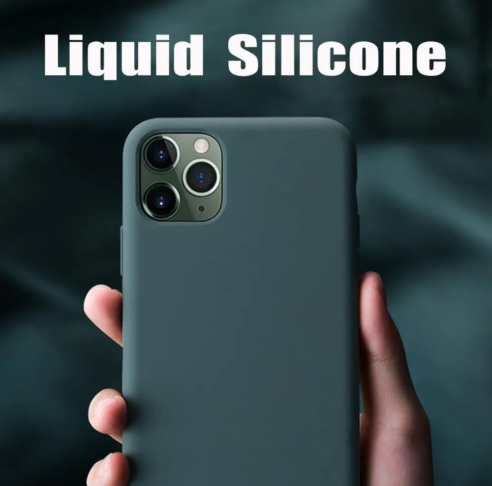 Чехол для iPhone 11 Pro Max противоударный чехол из жидкого силикона милые Чехлы Ruber iPhone11