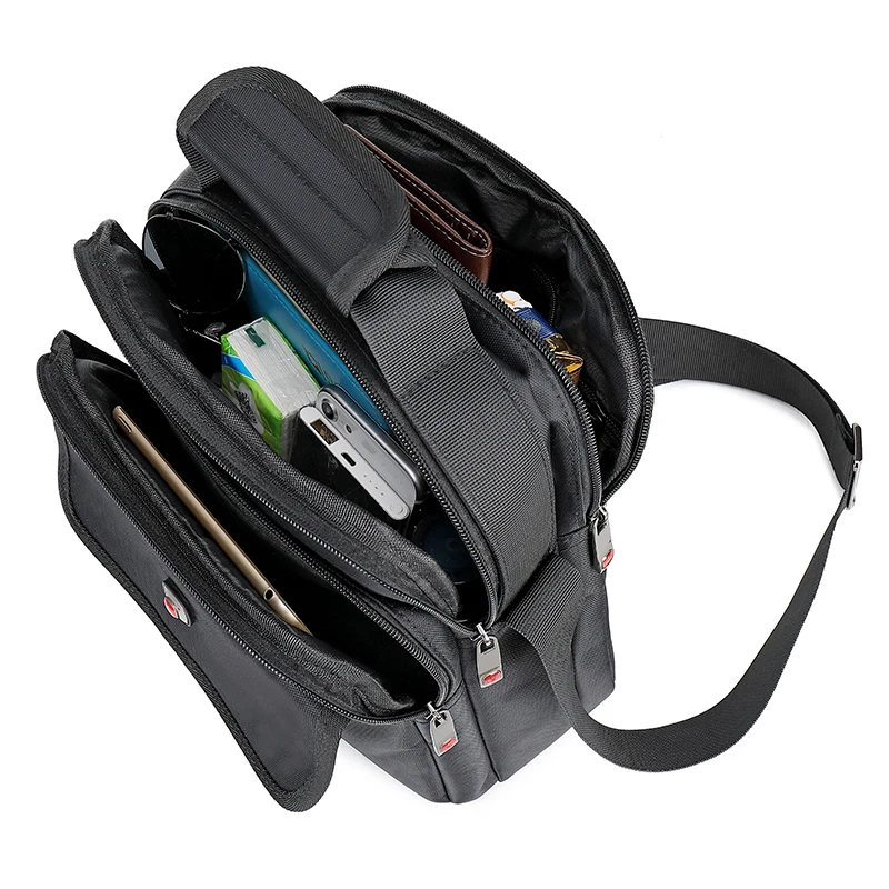 

Crossten Swiss Multifunctional Men's Bag Totes Handbag Waterproof Oxford Men Messenger Bags 10"14"laptop ipad Shoulder Bag