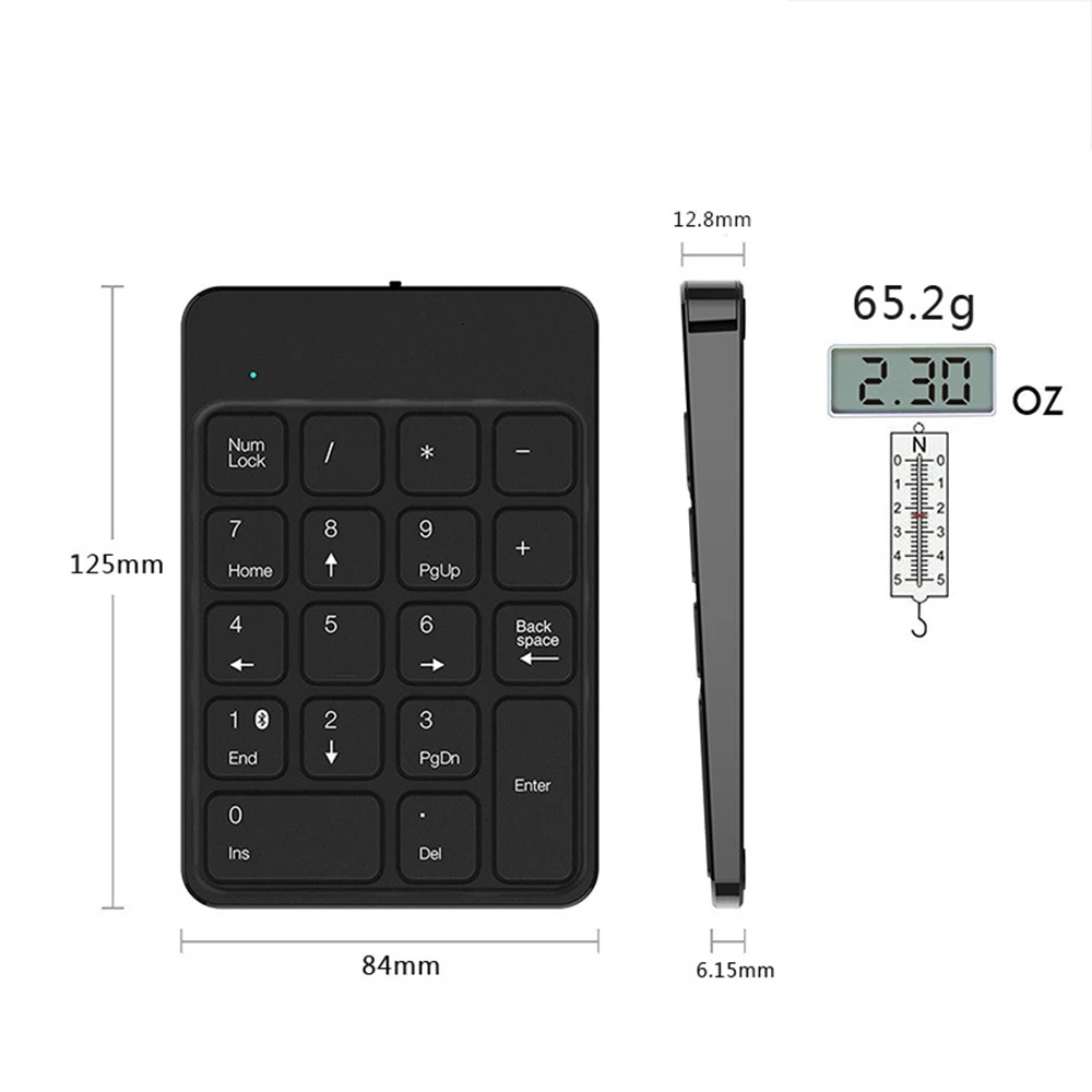 Беспроводная USB цифровая клавиатура AVATTO перезаряжаемая 2 4 ГГц 18 клавиш для