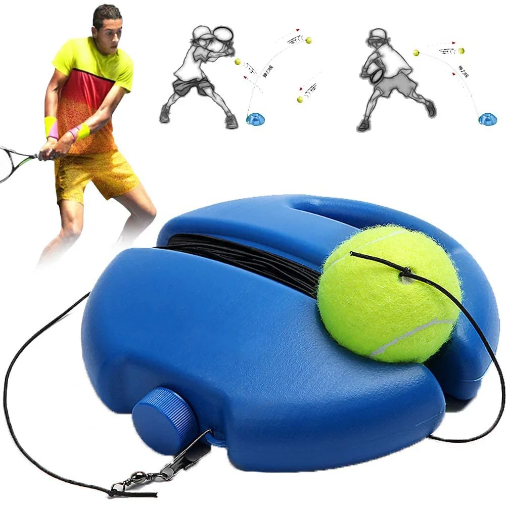 

Mini Tennis Practice Trainer Tennis Training Tool Single Self-study Exercise Rebound Ball Baseboard Sparring Tennis Gadgets