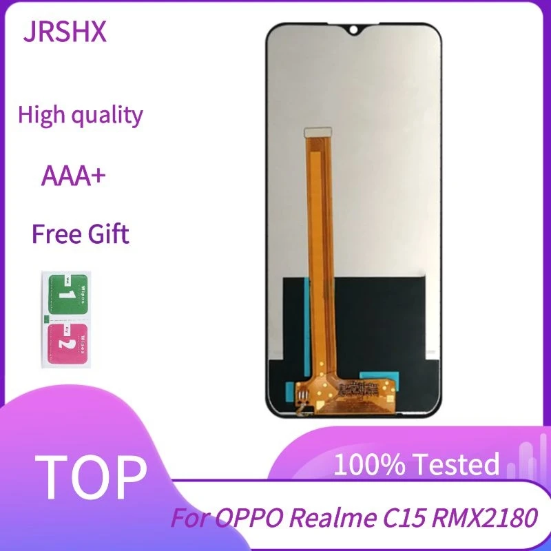 

LCD for OPPO Realme C15 RMX2180 LCD display touch panel screen digiziter sensor with frame assembly lcds replacement