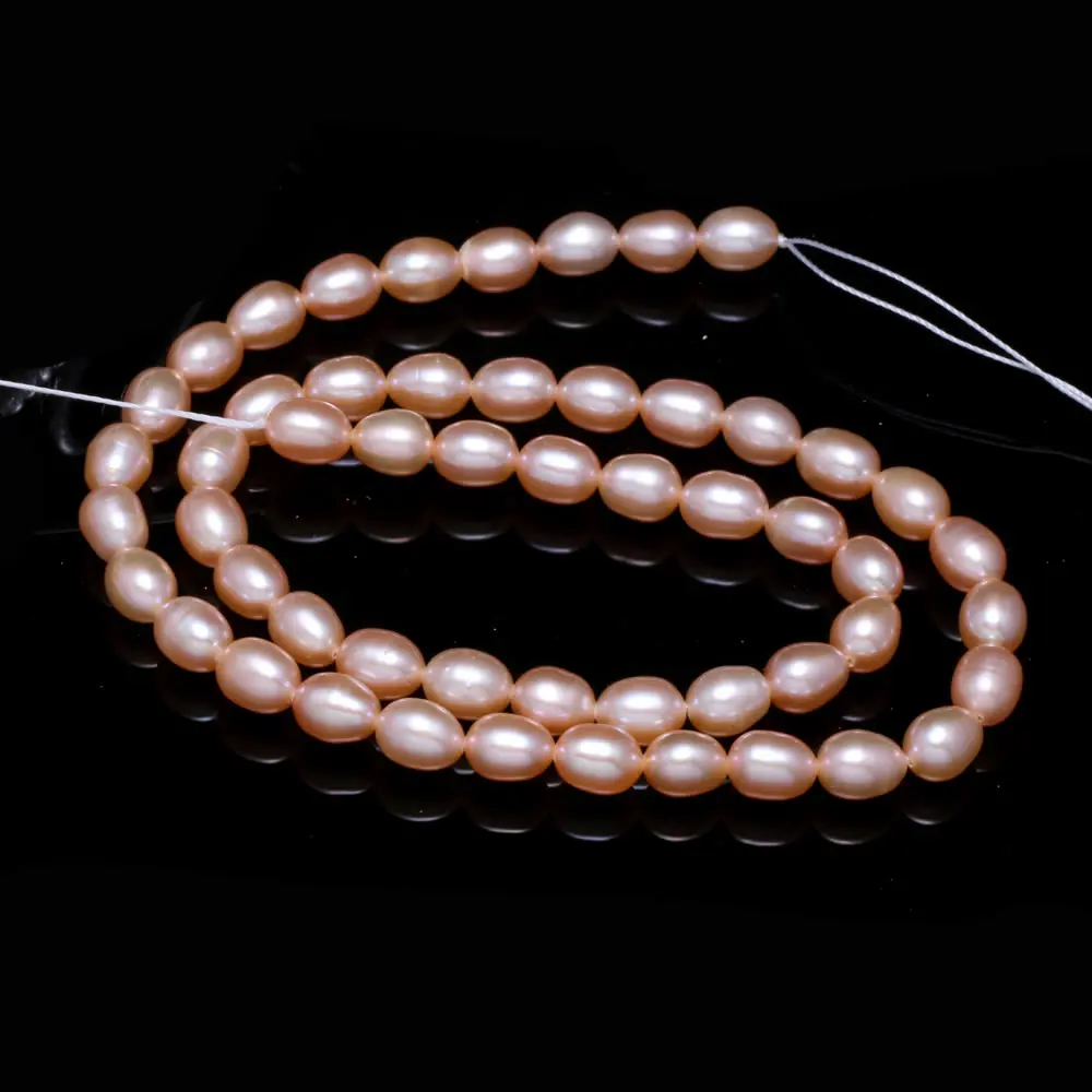 

New Natural Freshwater Pearl Bead White Purple Hole Pearl For Fashion Jewelry Accessories Making Women Bracelet Necklace 5-6mm