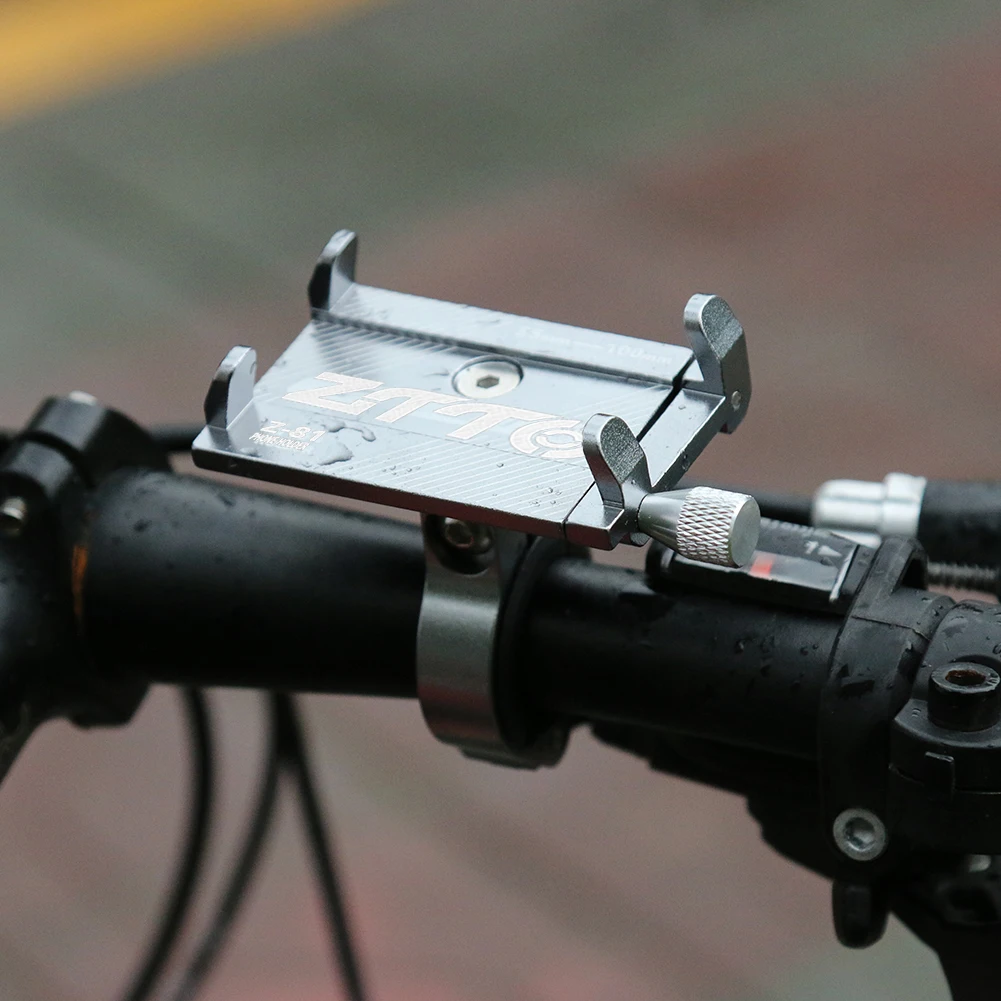 

ZTTO Z-81 Bicycle Scooter Mobile Phone Holder MTB Bike Bracket Phone Stand Aluminum Frame Bracket Simple Design CyclingAccessory