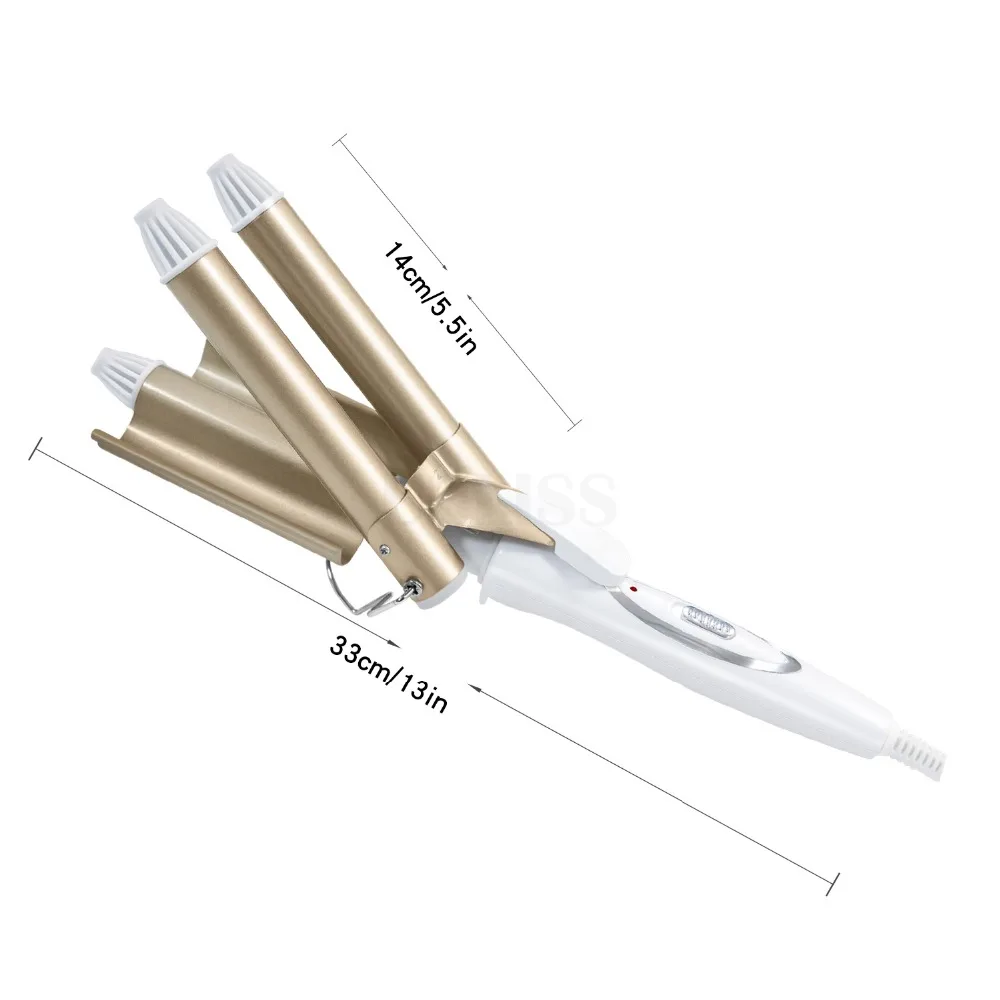 

3 Barrel Curling Iron Hair Waver Fast Heating Crimper Curler 22mm Styling Tool Deep Waves Corrugation for Hair Curling Wand