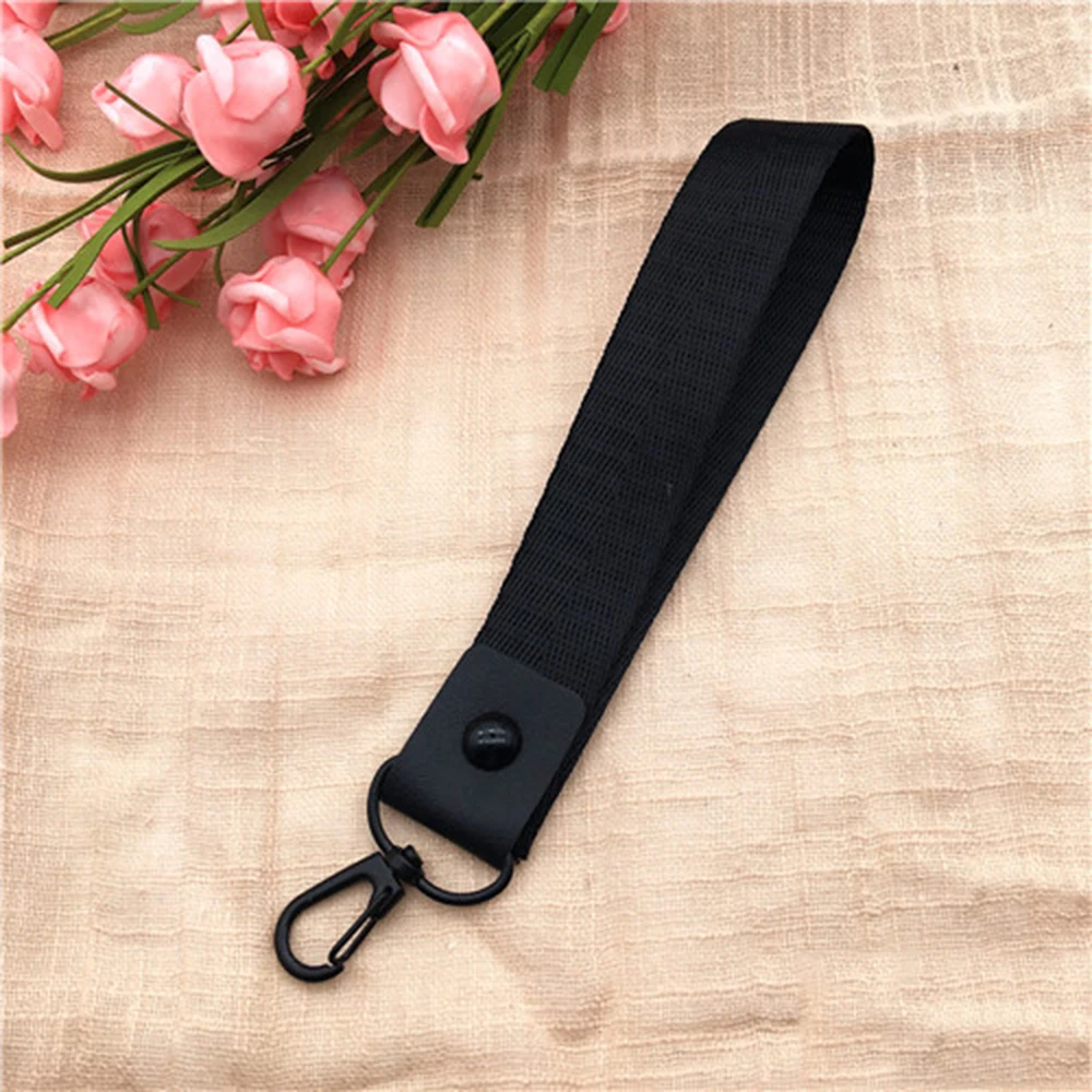 Твердые Цвет тег держатель шеи повесить ID карты ремешки браслет на запястье ключ