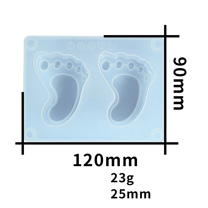 

DIY Small Foot Silicone Lightweight Soft Creative Epoxy Foot Mold Accessories For Decoration Jewelry Handicraft Making