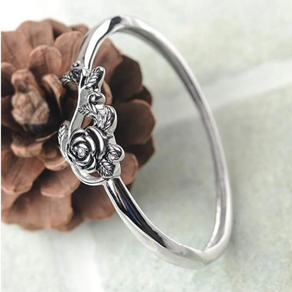 925 Sterling Silver Ring For Women Wedding Engagement Fine Jewelry Retro Rose Ancient | Украшения и аксессуары