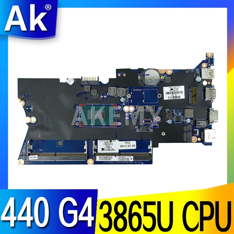 

AK 100% new for hp 430 g4 440 g4 motherboard 921339-001 921339-501 921339-601 DA0X81MB6E0 with CEL3865U CPU working well