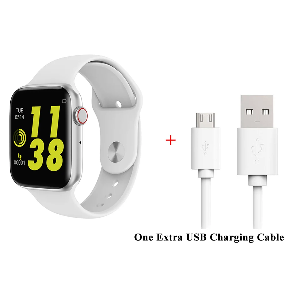 White ChargingCable LEMFO умные часы Series4 для мужчин ЭКГ сердечного ритма фитнес-монитор Bluetooth Вызов полный сенсорный экран Smartwatch для Apple Android телефон - Цвет: White ChargingCable