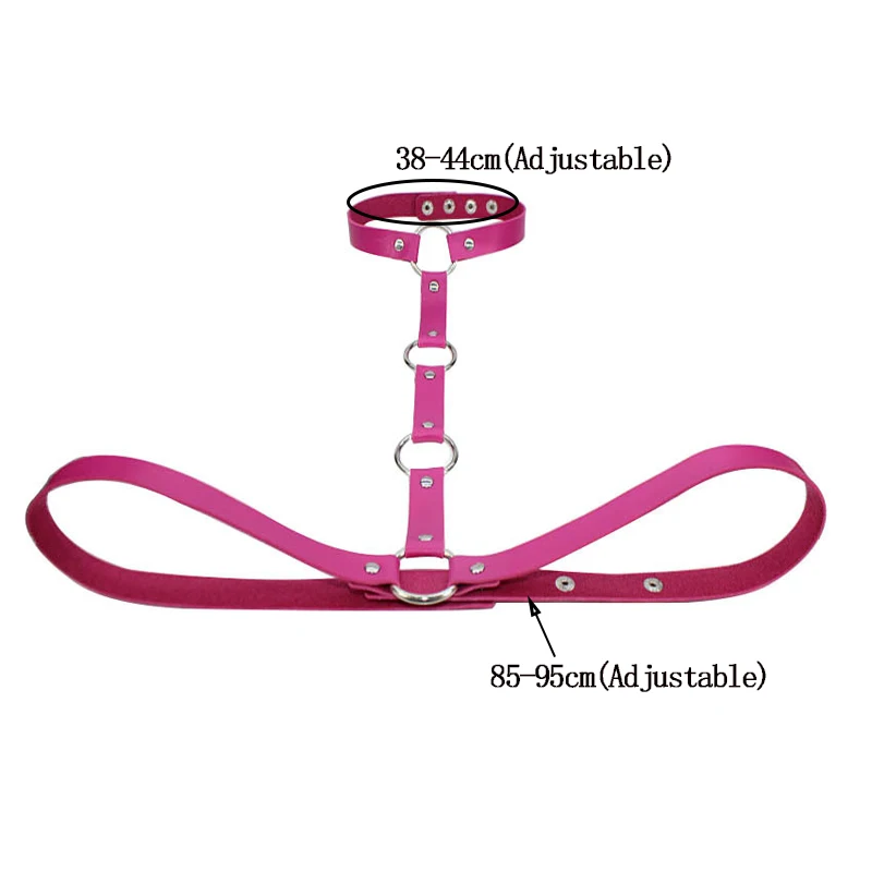 Женское колье из искусственной кожи с заклепками и пряжкой в готическом стиле