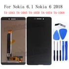 5,5 дюйма, для Nokia 6,1, Nokia 6 2018, TA-1043, TA-1045, TA-1050, TA-1054, TA-1068, ЖК-дисплей, сенсорный экран, дигитайзер в сборе, запчасти для телефонов
