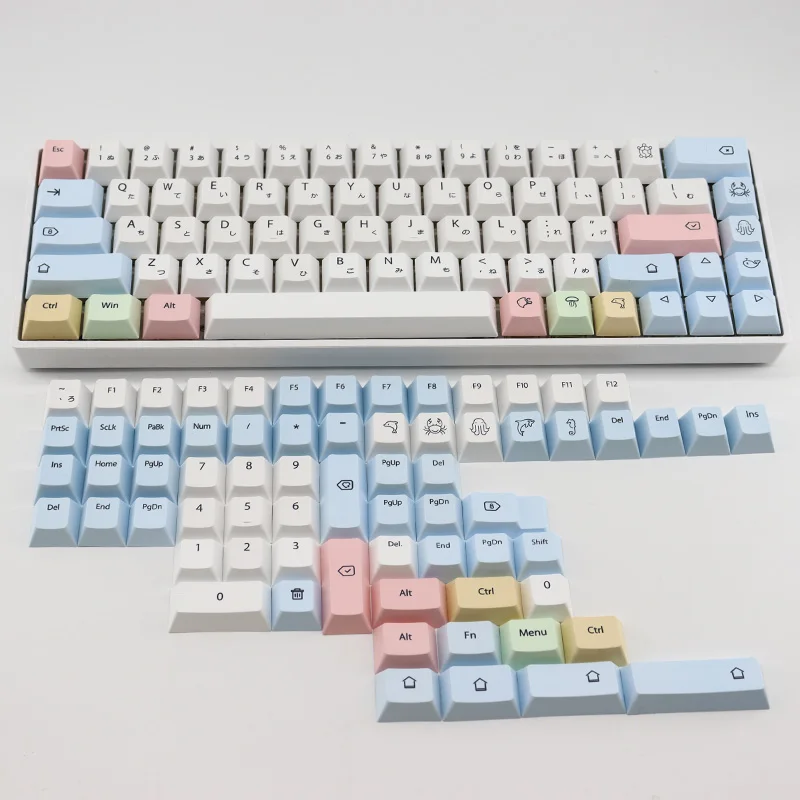 136 Keys Chalk Keycaps PBT Sublimation  Mechanical Keyboard Keycaps For Cherry MX Switche images - 6