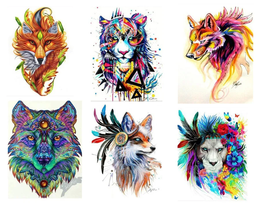 Алмазная вышивка полная круглая дрель изображения льва картина животное