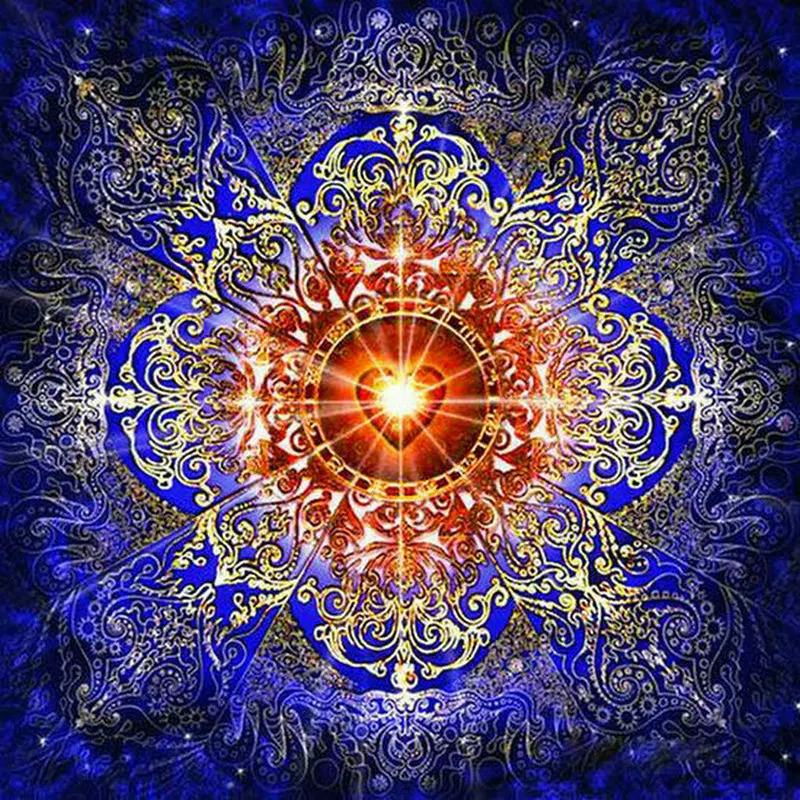 

Алмазная картина «Мандала» с цветами, картина 5D «сделай сам», круглая, квадратная, с буквой AB Drill, Вышитая икона из смолы