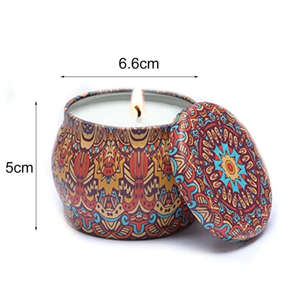 

Hot Sales!! 4Pcs Scented Candle Eco-friendly Rust-proof Iron Tin Can Fragrance Aromas Candle for Home