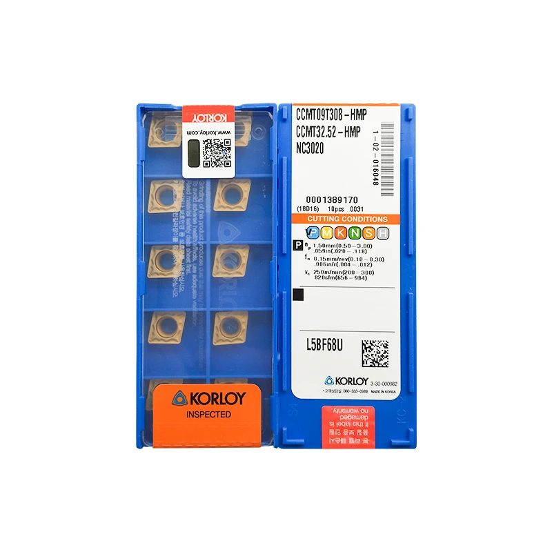 CCMT09T308 HMP NC3020 Замена NC3220 100% KORLOY оригинальная твердосплавная вставка с лучшим