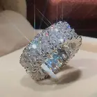 Женское Обручальное кольцо из стерлингового серебра 925 пробы, обручальное кольцо с цирконием, модное ювелирное изделие