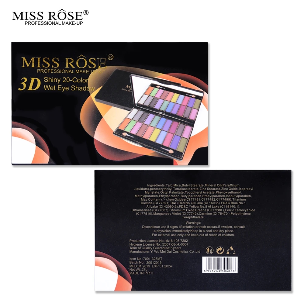 Miss Rose, 36 цветов, матовые мерцающие тени для век, палитра для макияжа, набор, дымчатый макияж для глаз, яркие тени для век, телесный цвет, косметические наборы с кистью