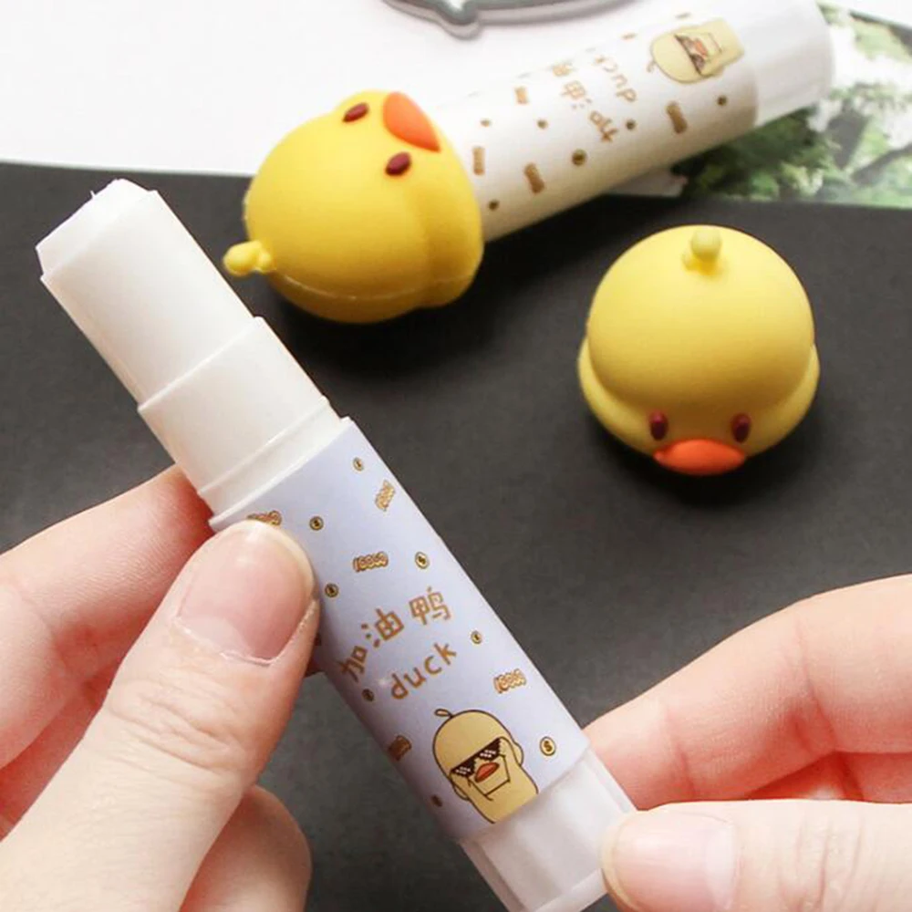 Клей карандаш с милым рисунком нетоксичный моющийся клей защитой от наклона для