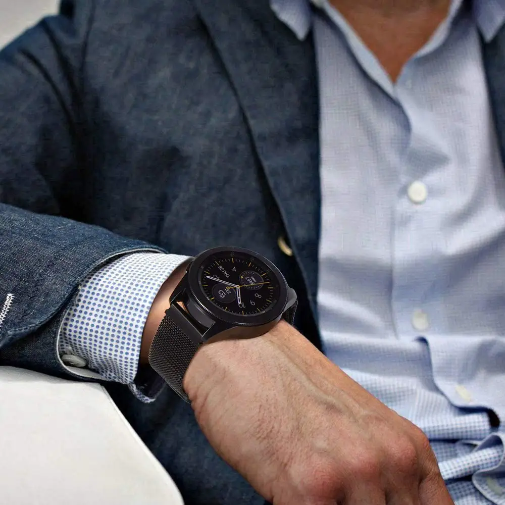Ремешок магнитный для Samsung Galaxy watch 3 45 мм/Active 2/46 мм/42 мм Gear S3 Frontier 20 22 браслет Huawei