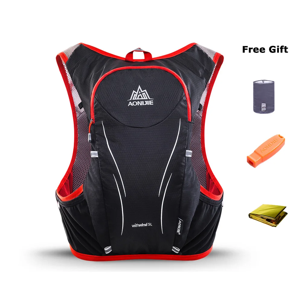 AONIJIE C928 500ML 2PCS 5L Hydration Backpack Bag Vest Harness For 2L Water Bladder Hiking Camping Running Marathon Race Sports