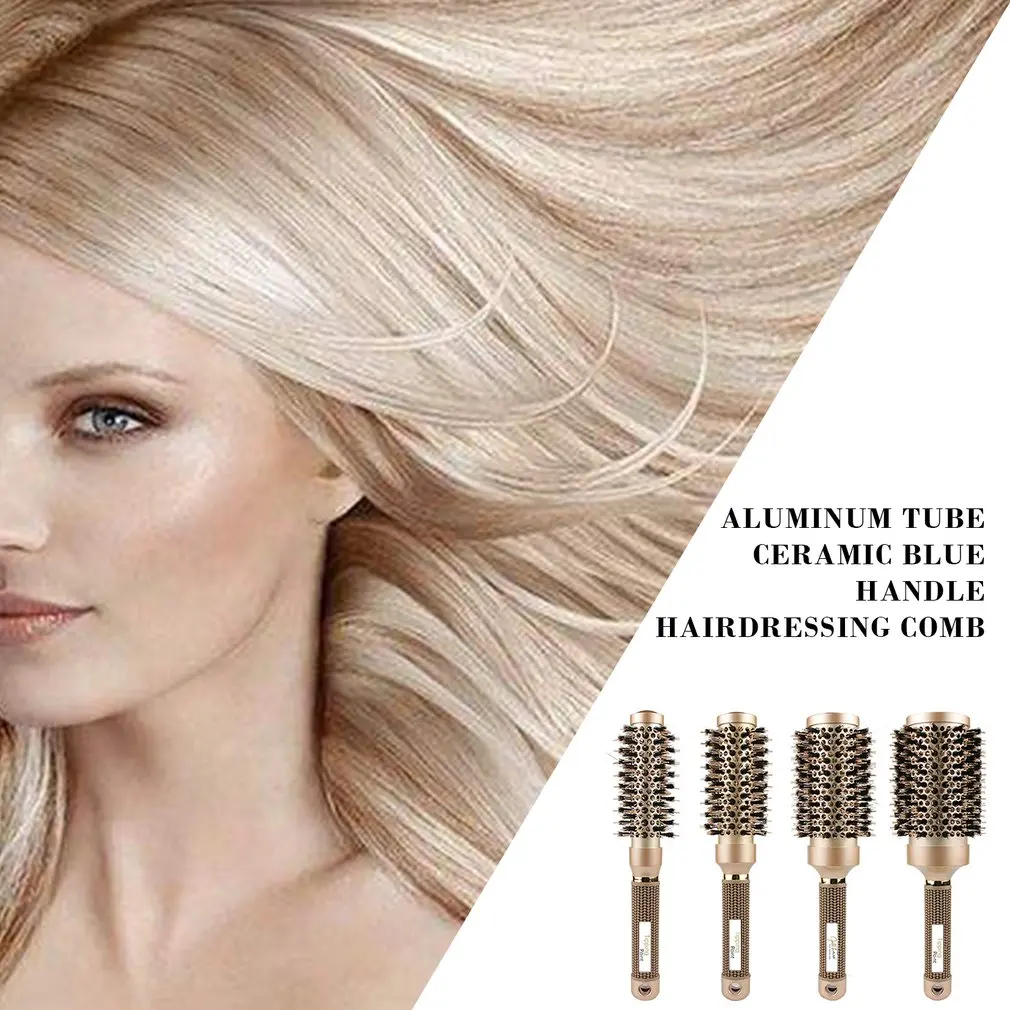 Золотой цилиндр вьющиеся волосы расческа профессиональный стиль