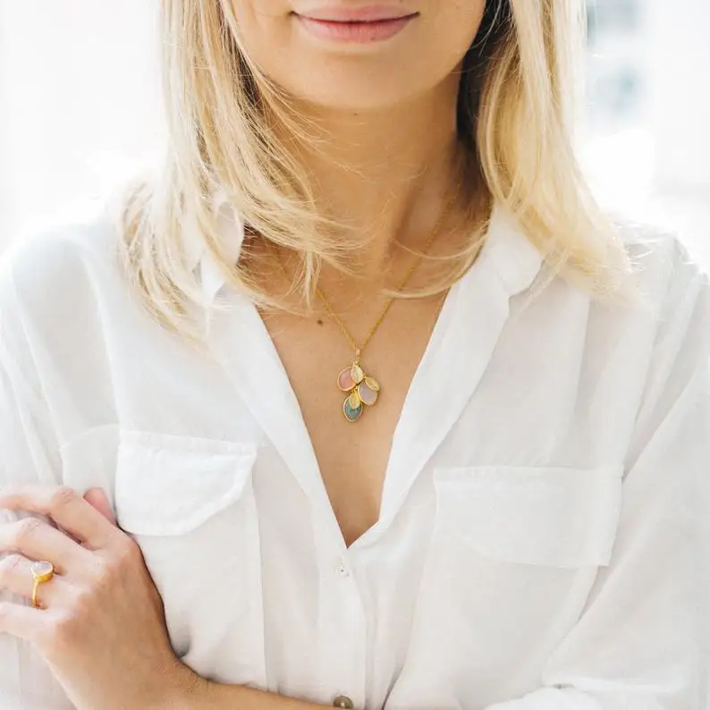 

Mother's Day gift, fashionable love necklace always for mom and dad, Soul Men family letter jewelry