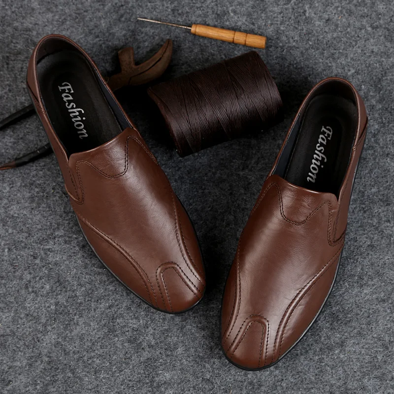 

Men's Leather Leather Shoes New Fashion Business Casual Men's Shoes Comfortable Soft Oxford Men's Shoes Size 37-48