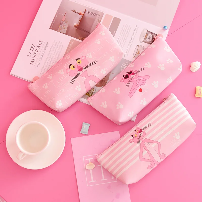 1 шт./продажа кавайный чехол для карандаша холст милый рисунок розовой Пантеры