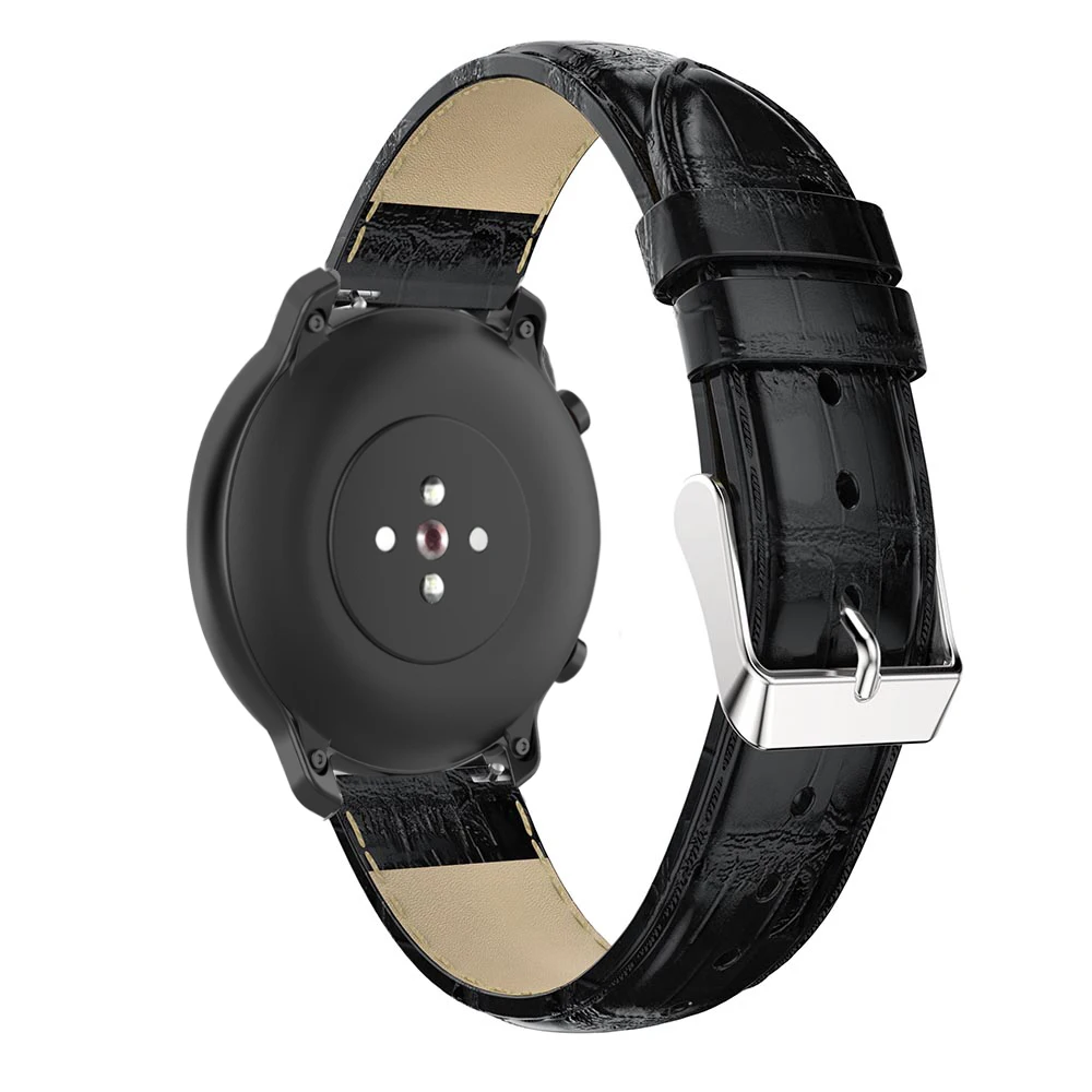 Ремешок из натуральной кожи крокодила для Xiaomi Huami Amazfit GTR 42 мм 47 мм GTS Amazfit BIP Молодежный ремешок для наручных часов браслет ремень