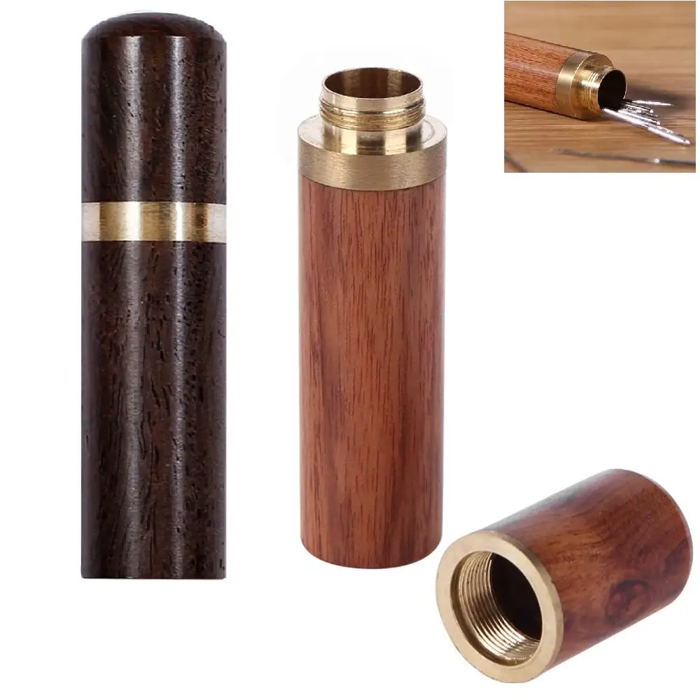 Ручной швейные иглы для хранения продуктов питания трубки DIY деревянный ящик