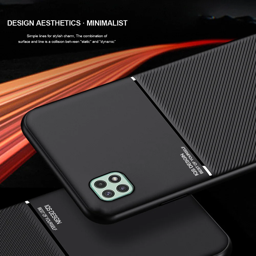 for samsung a22 5g case shockproof magnetic car holder phone cover for samsung galaxy a 22 a22 22a leather texture coque free global shipping
