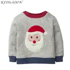 Детская толстовка с аппликацией деда мороза, Осень-зима