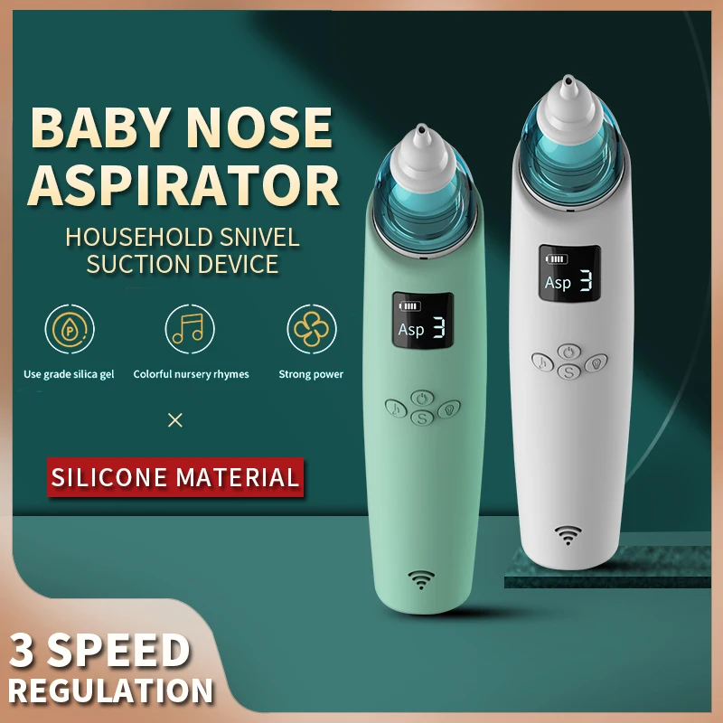 

Electric Baby Nasal Aspirator Electric Nose Cleaner Sniffling Equipment Safe Hygienic Nose Snot Cleaner For Newborns Boy Girls