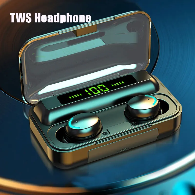 Беспроводные наушники Bluetooth 5 0 TWS audifonos bluetooth inalambrico вкладыши 2200 мАч F9 HIFI Спортивная