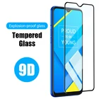 Защитное стекло 9D с черной кромкой для телефона Realme Q2 Pro V5 V3, полное покрытие, закаленное стекло для Realme C3 C11 C12 C15 C17 C2 C1