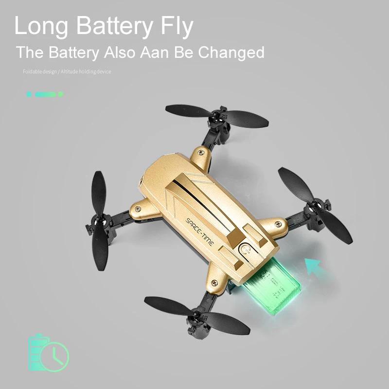 RC микро Дрон карманный мини складной один ключ возврат 360 подвижных головок