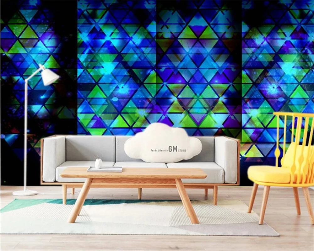 Обои 3d paintingEuropean ностальгические геометрические трехмерные линии KTV фоновые обои