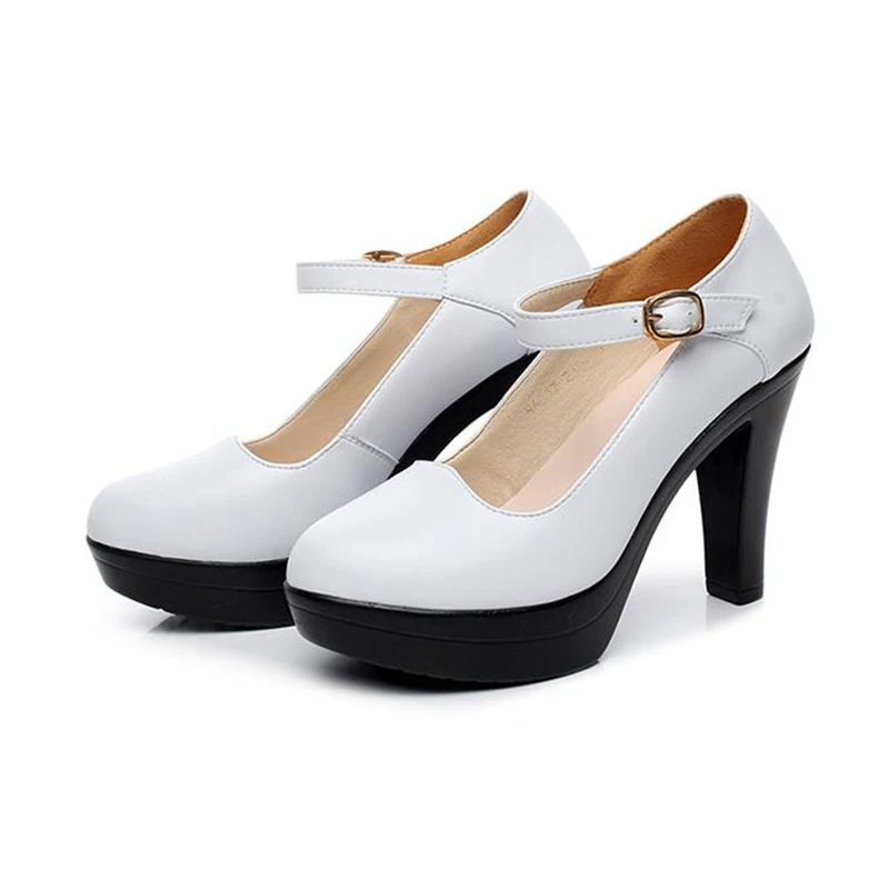 TIMETANGFashion/женские туфли-лодочки на платформе; коллекция года; ботильоны; обувь из натуральной кожи с пряжкой; женские офисные туфли на высоком каблуке; BlackE1258