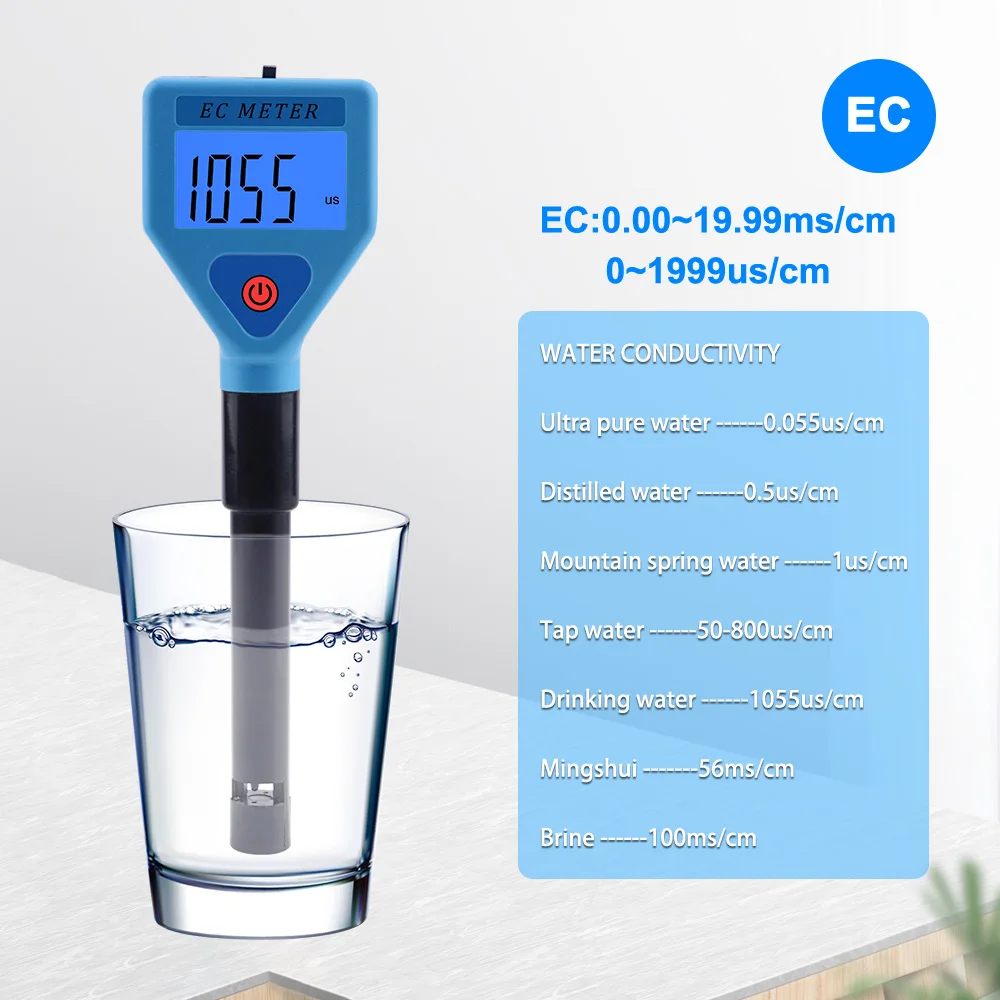 Почвы метр EC-98303 EC счетчик цифровой монитор качества воды тестер анализатор для