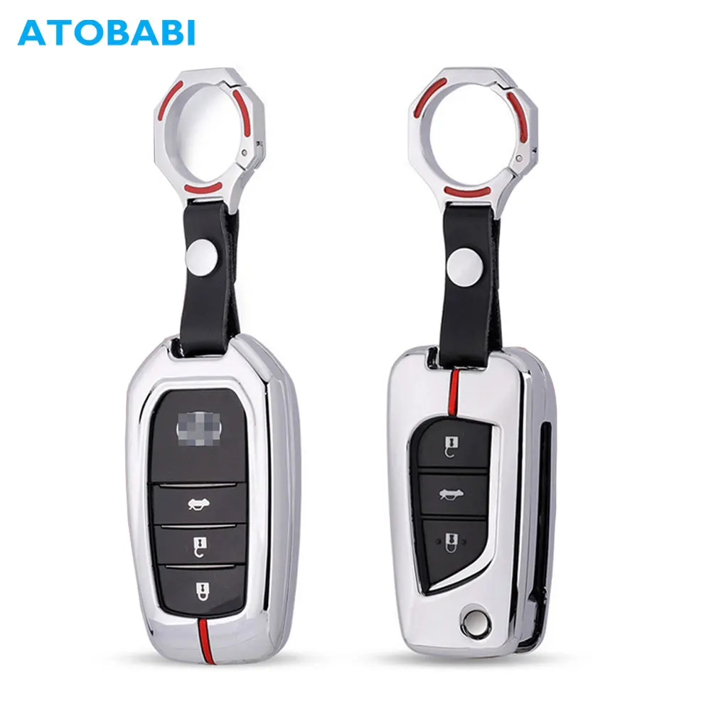 Чехлы для автомобильных ключей из цинкового сплава Toyota Fortuner Rav4 Camry Highlander Crown Corolla