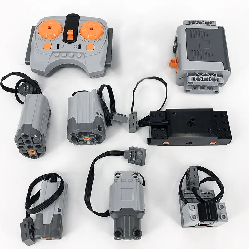 a set 8 pcs Qunlong compatib Креативный дизайн деталей двигателя Кирпичи DIY наборы блоки батарейный блок Скорость дистанционного управления RC Строительство электростанция - Цвет: a set 8 pcs