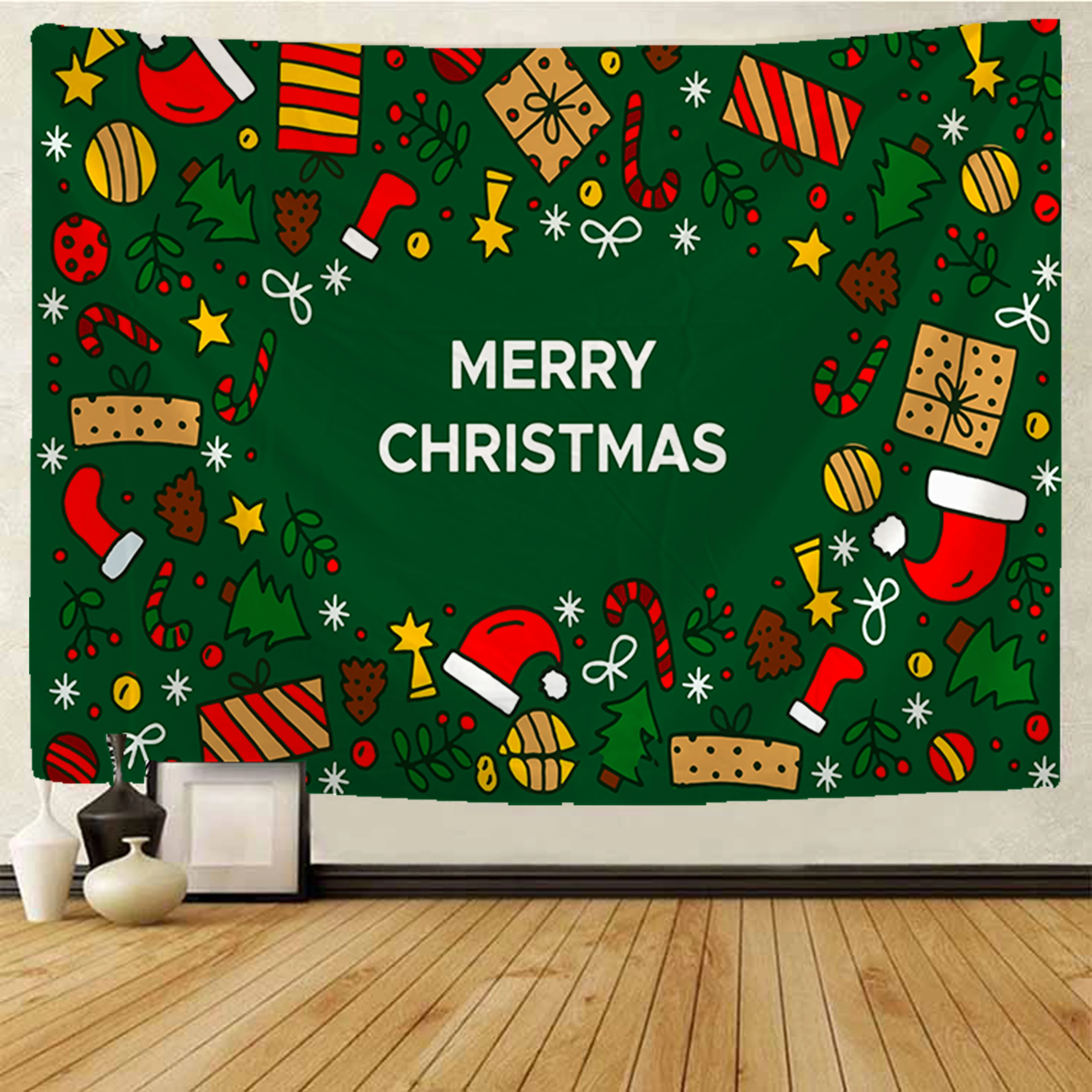 Счастливого Рождества Гобелен Мандала гобелен стены ткань путешествия матрас