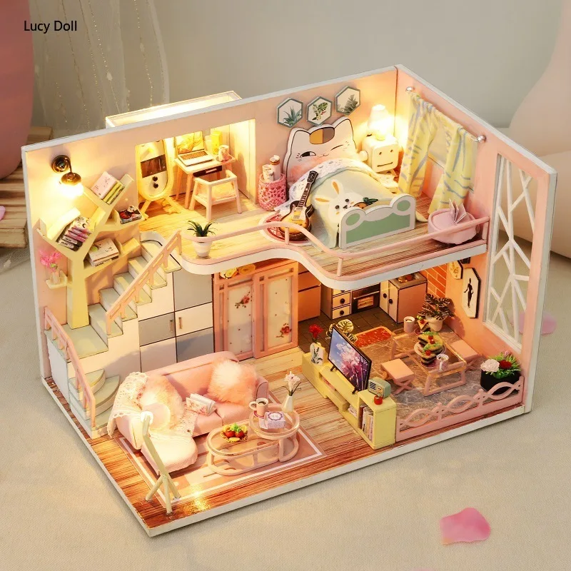 

Diy DIY House Flower Story House Princess Room Handmade Creative Assembly House Model Birthday Gift Valentine's Day Gift