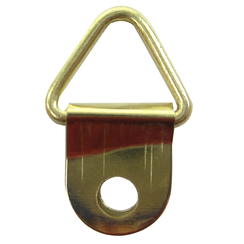 

10/40/50/100 PcsGolden Picture Hangers Brass Triangle Wall Photo Picture Hanger Frame Hook Ring Wholesale Iron Mount S6D9