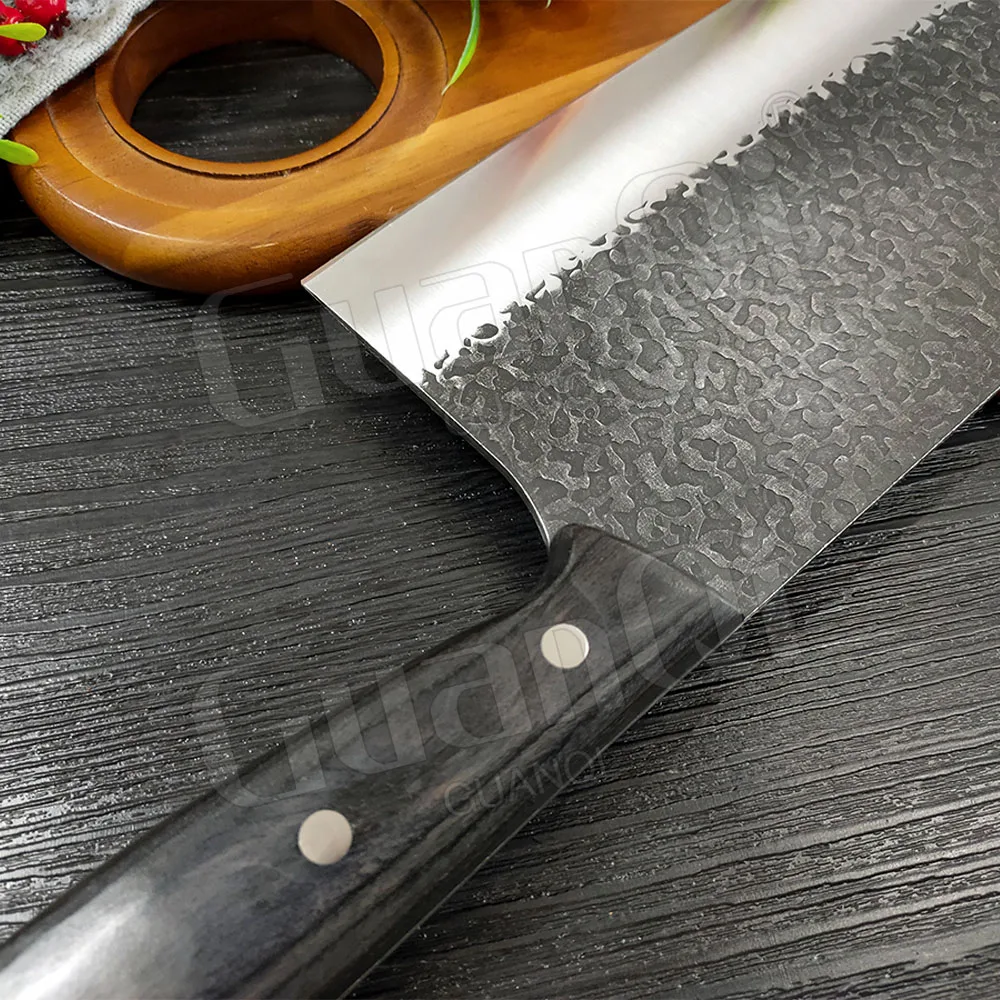 Качественный кухонный нож ручной работы с узором китайские кухонные ножи